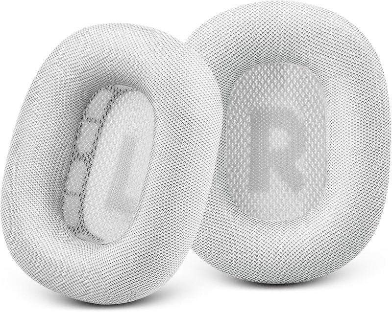 GEVO Upgraded Ear Cushions Replacement Earpads for Apple AirPods Max Headphones, Protein Leather Ear Pads Ear Covers Cups with Memory Foam and Magnet for AirPods Max (Silver) - Image 1